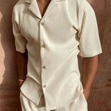 Minimalist Corduroy Set Shorts and Shirt