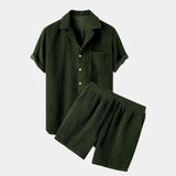 Minimalist Corduroy Set Shorts and Shirt