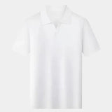 Casual Buttonless Knit Polo Shirt