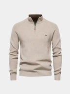 Elegant Quarter Zip Sweater - Cross & Crown