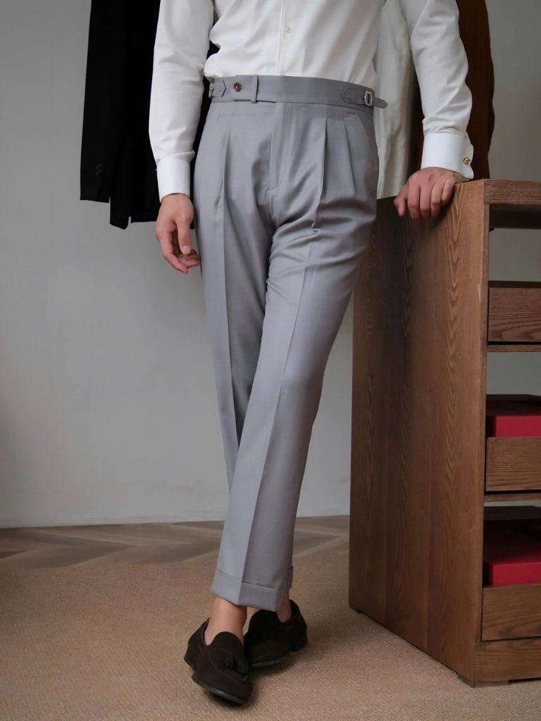 Classic Genova Sidetab Trousers - Cross & Crown