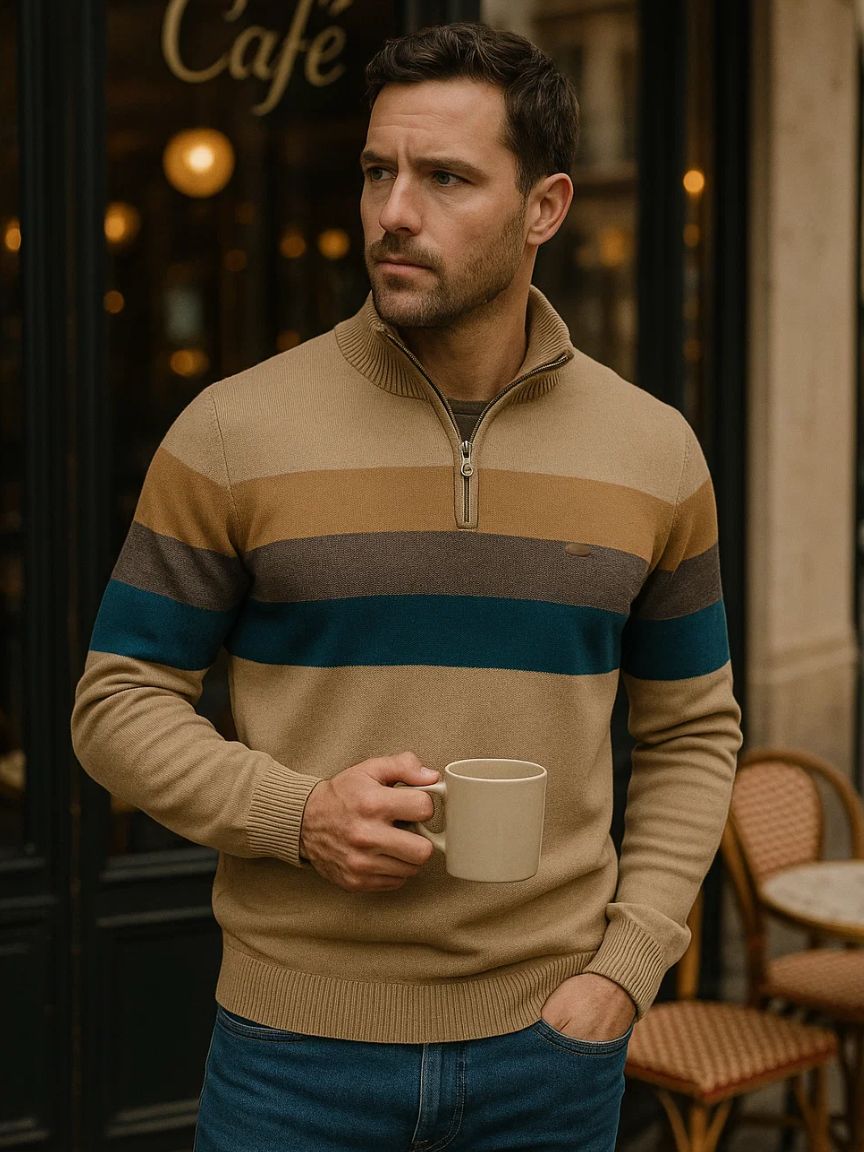Minimalist High Collar Sweater - Cross & Crown