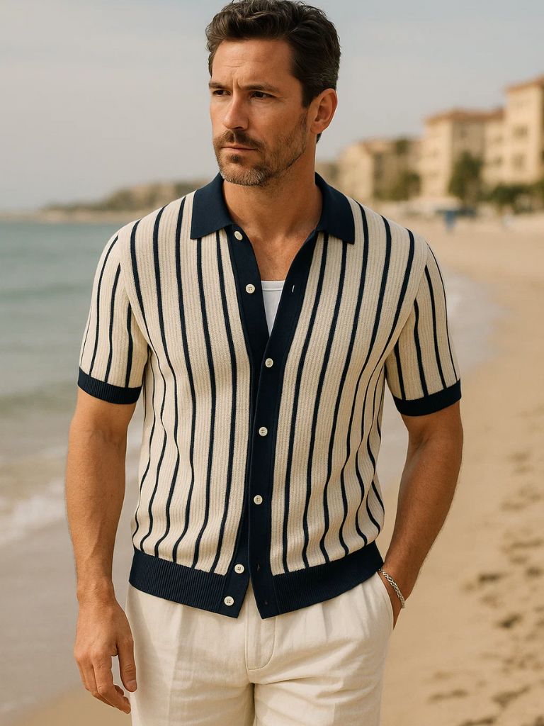 Atlantic Frame Knit Polo – Cross & Crown