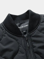 Sherpa Sleeves Padded Bomber Jacket - Cross & Crown