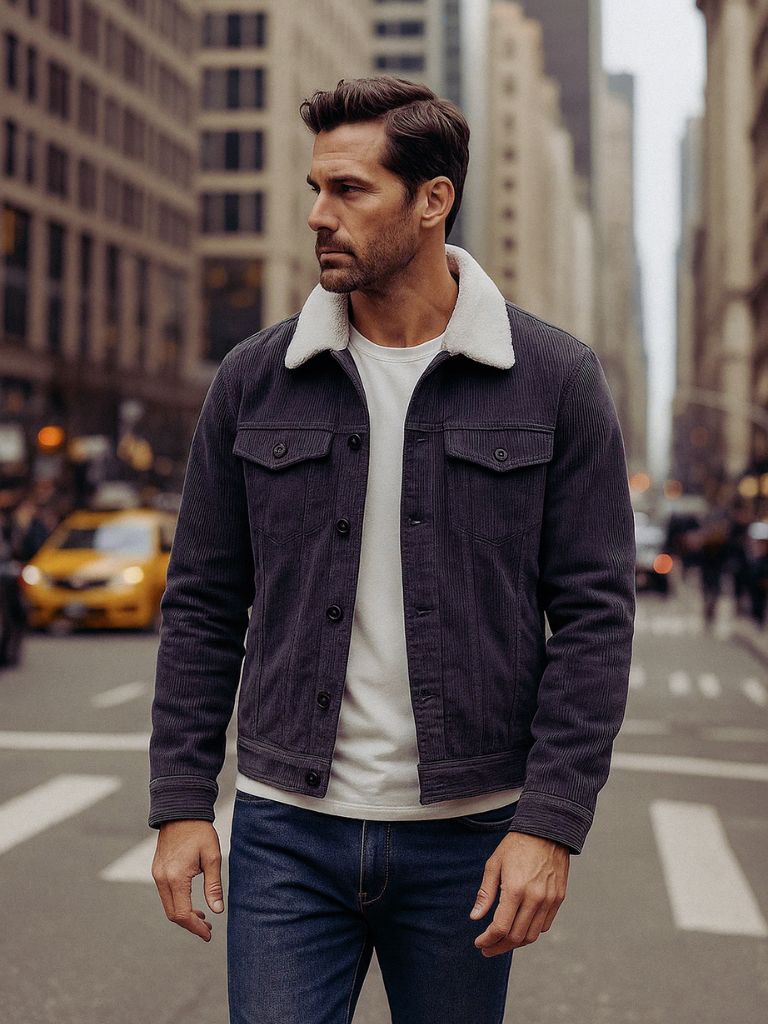 Minimalist Vintage Corduroy Jacket - Cross & Crown
