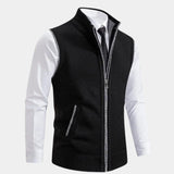 Elegant Full-Zip Sweater Vest - Cross & Crown