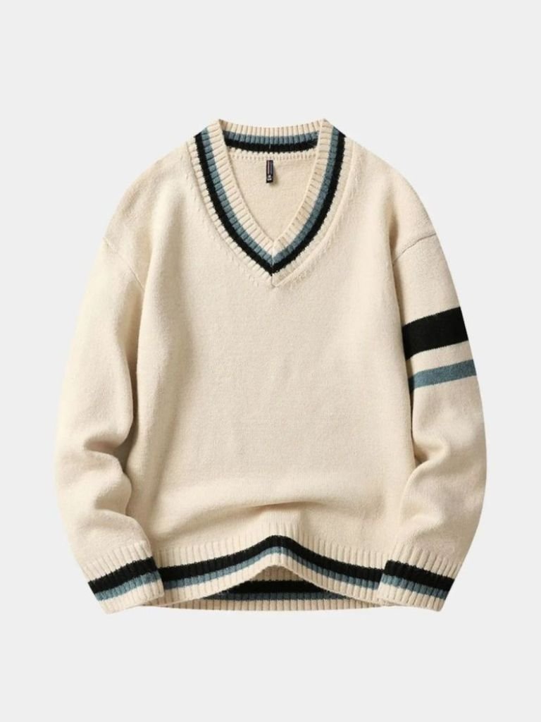 Classic V-Neck Sweater - Cross & Crown