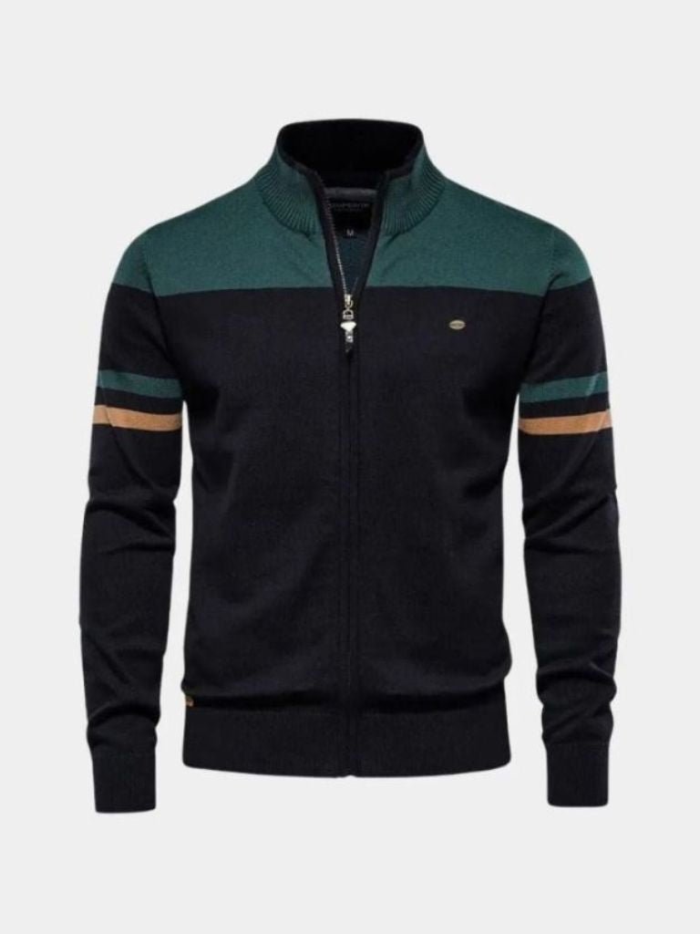 Cardigan Sweater Zipper Standing