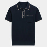 Old Money Knit Polo Shirt - Cross & Crown