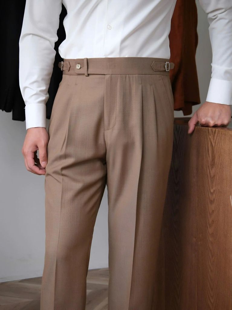 Classic Genova Sidetab Trousers - Cross & Crown