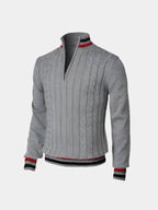 Essential Half Zip Turtleneck Sweater - Cross & Crown