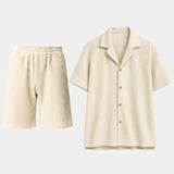 Minimalist Corduroy Set Shorts and Shirt - Cross & Crown