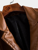 Bold Caramel Leather Jacket