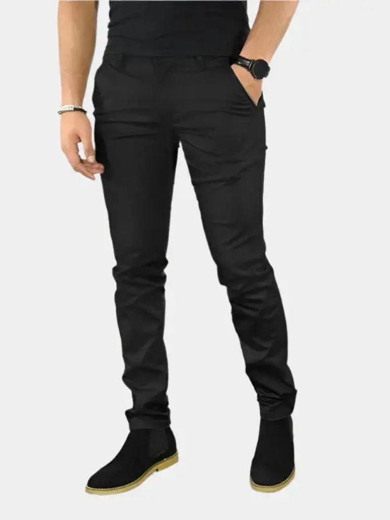 Essential Slim Fit Straight Trousers - Cross & Crown
