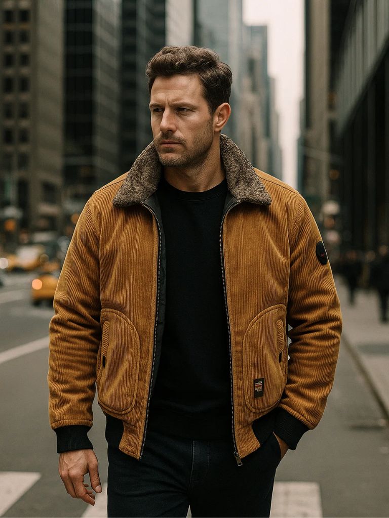 Thermal Windbreaker Corduroy Jacket