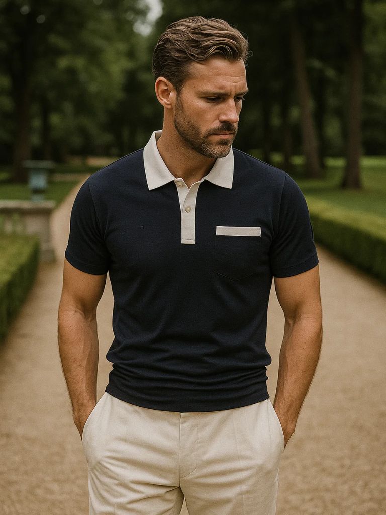 Elegant Golf Polo Shirt - Cross & Crown
