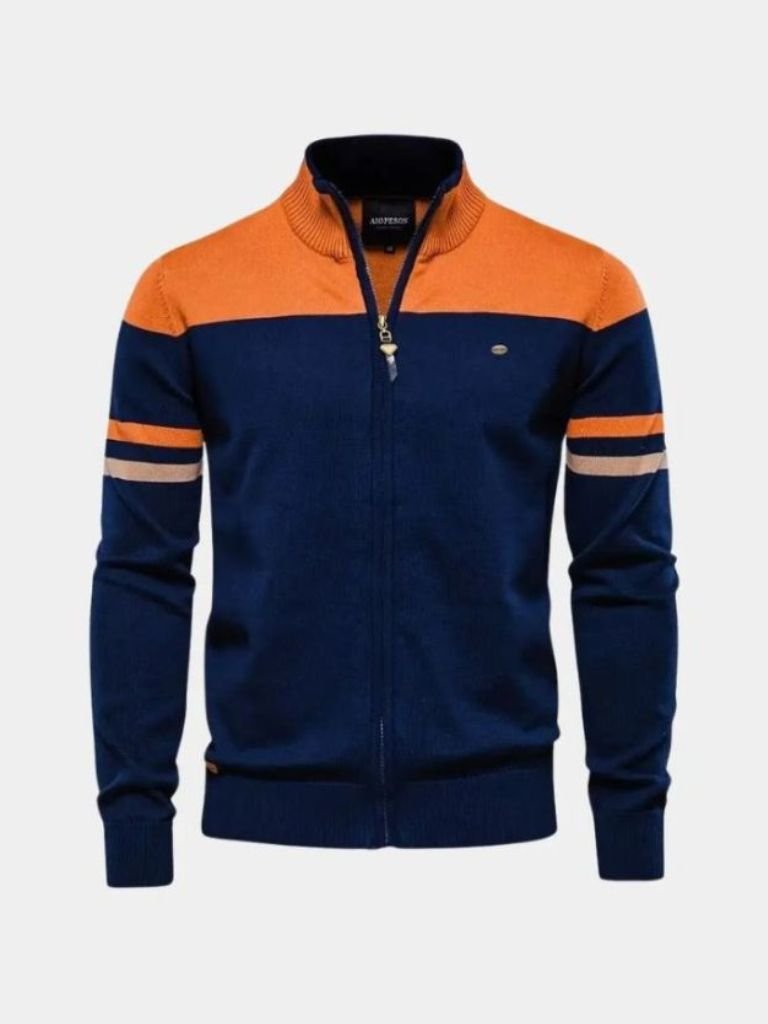 Cardigan Sweater Zipper Standing