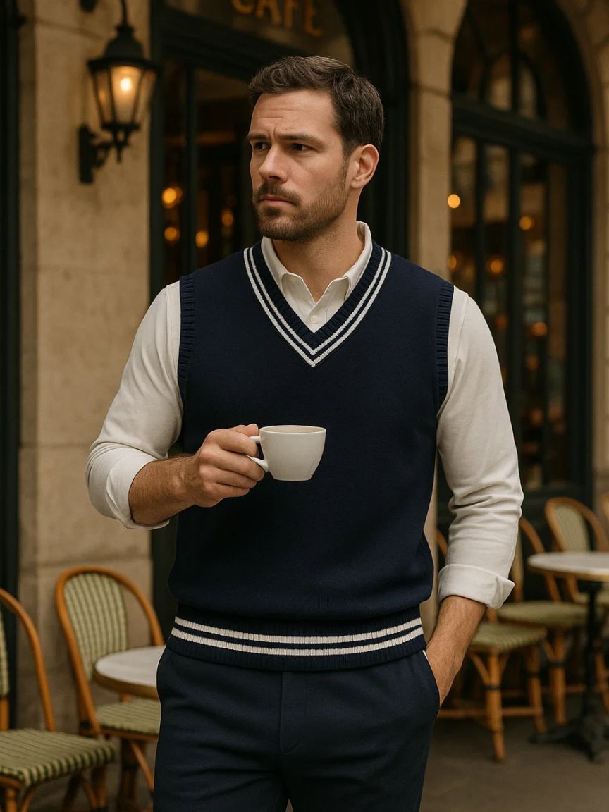 Old Money Essential Knit Vest - Cross & Crown