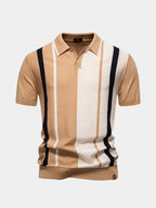 Retro Stripe Polo – Cross & Crown