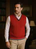 Old Money Essential Knit Vest - Cross & Crown
