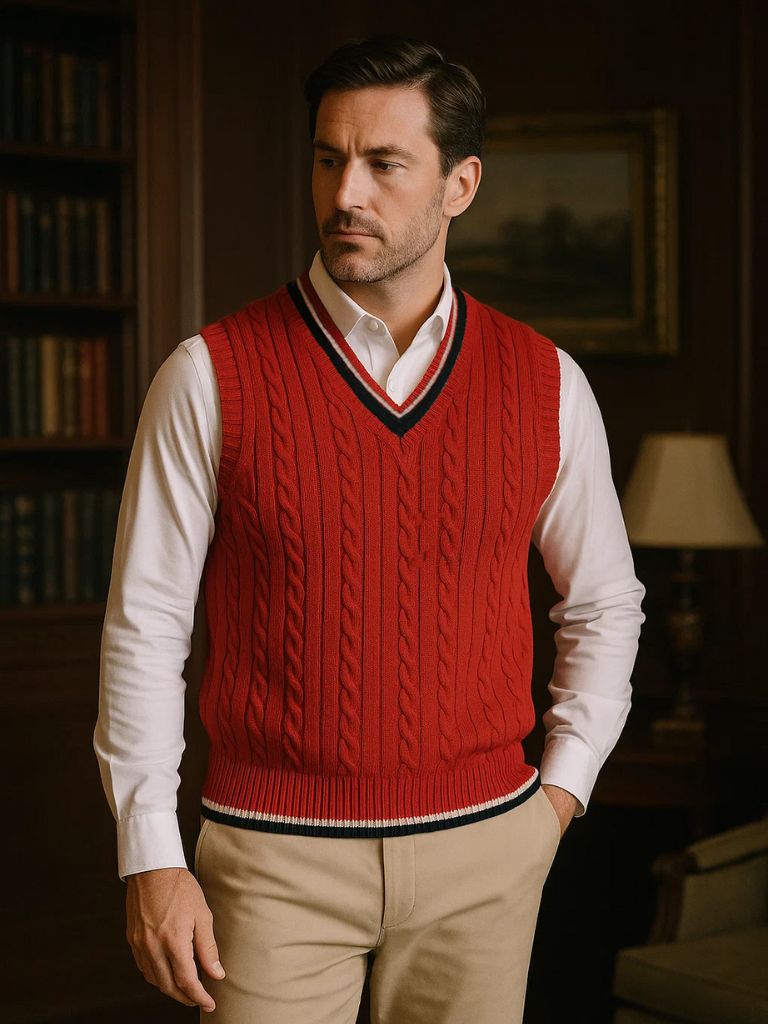 Old Money Essential Knit Vest - Cross & Crown