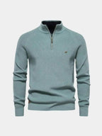 Elegant Quarter Zip Sweater - Cross & Crown
