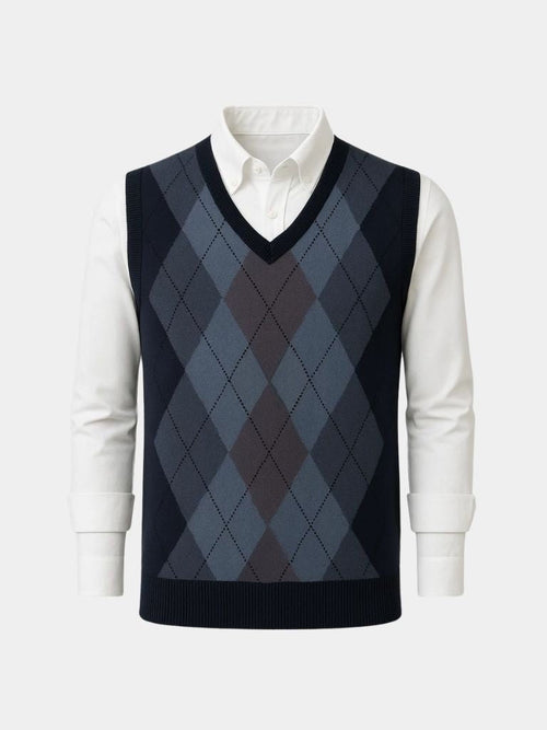 Academic Essential Knit Vest - Cross & Crown