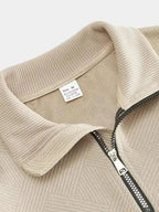 Essential Henley Quarter Zip Pullover - Cross & Crown