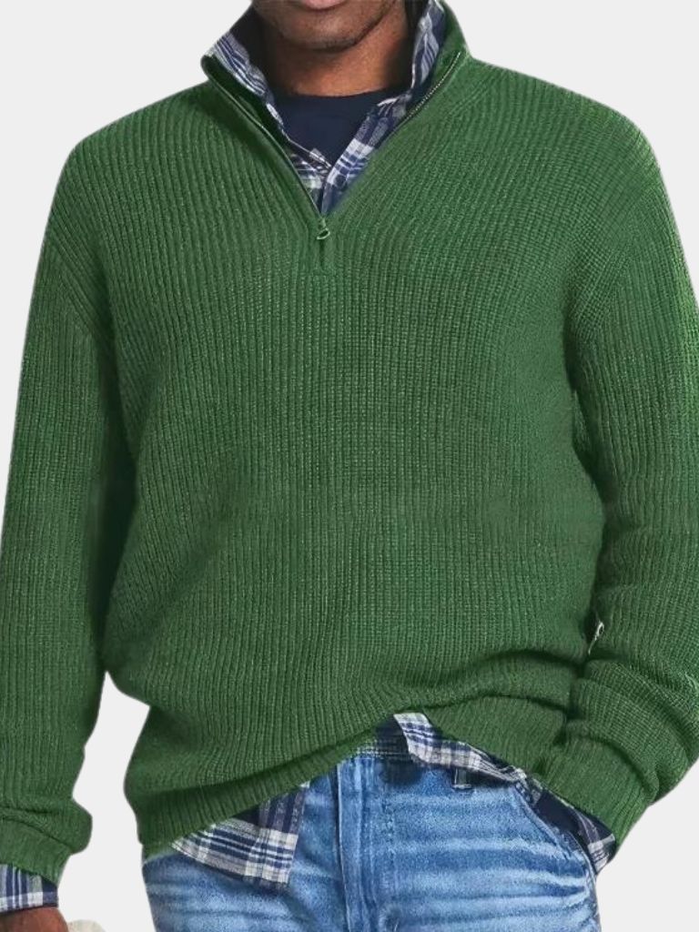 Classic Highland Quarter-Zip Sweater - Cross & Crown