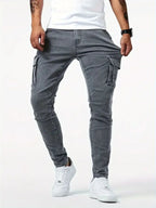 Denim Jeans Cargo Trousers - Cross & Crown
