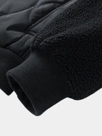 Sherpa Sleeves Padded Bomber Jacket - Cross & Crown