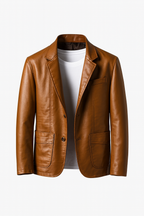 Bold Caramel Leather Jacket