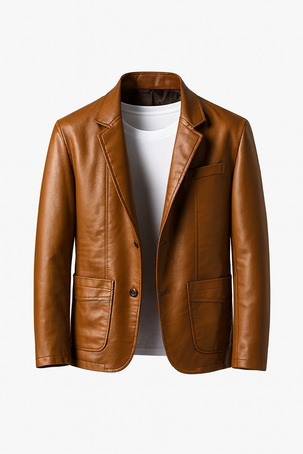 Bold Caramel Leather Jacket