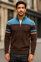 Cardigan Sweater Zipper Standing