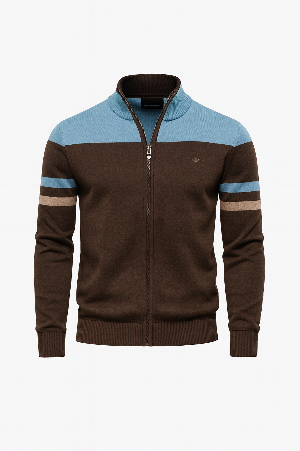 Cardigan Sweater Zipper Standing