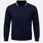 Textured Casual Bomber Jacket