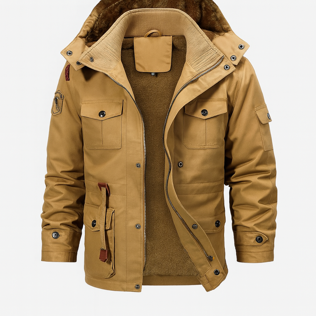 Fleece Hooded Bomber Jacket