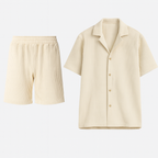 Minimalist Corduroy Set Shorts and Shirt