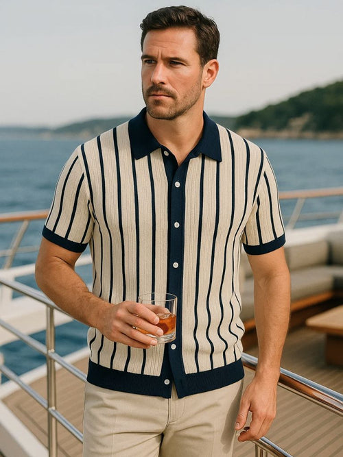Atlantic Frame Knit Polo – Cross & Crown