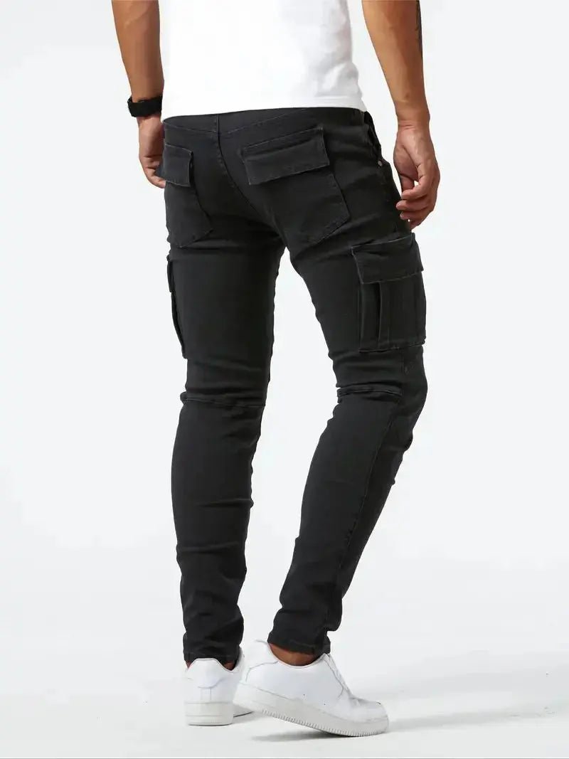 Denim Jeans Cargo Trousers - Cross & Crown