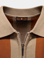 Navy Stripe Polo - Cross & Crown