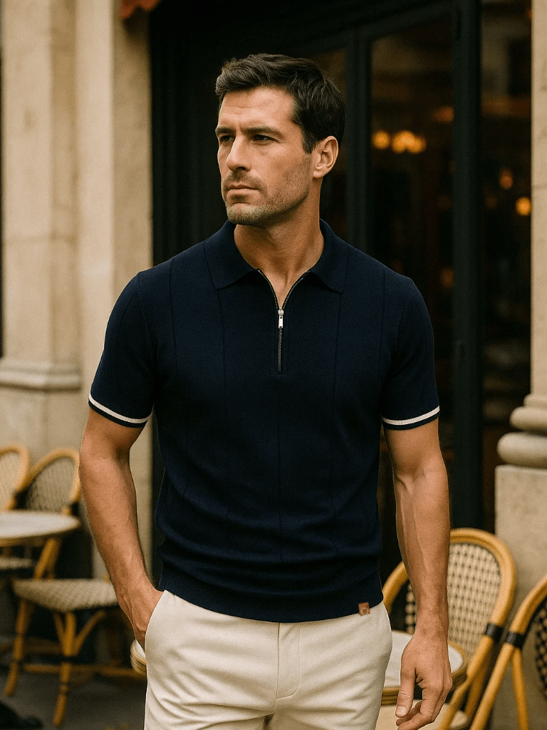 Royal Zip Polo – Cross & Crown