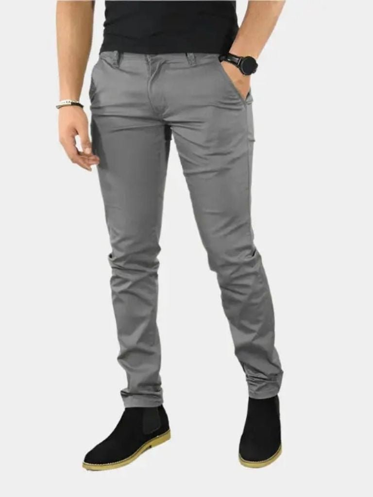 Essential Slim Fit Straight Trousers - Cross & Crown