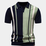Retro Stripe Polo – Cross & Crown