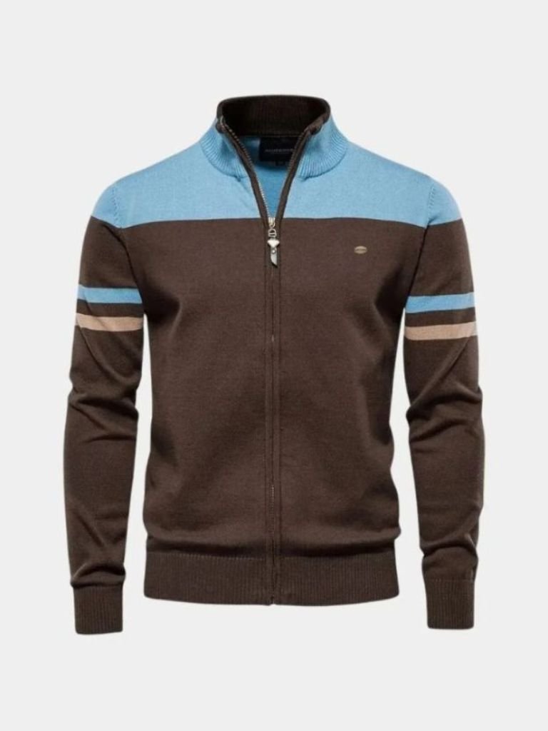 Cardigan Sweater Zipper Standing