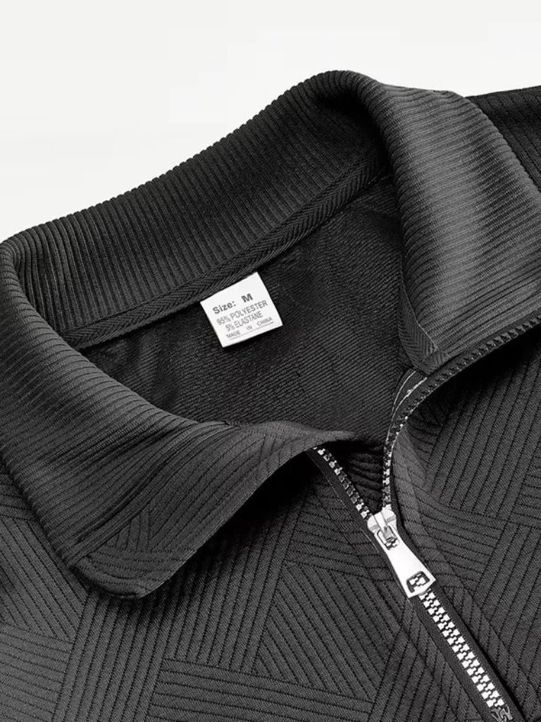 Essential Henley Quarter Zip Pullover - Cross & Crown