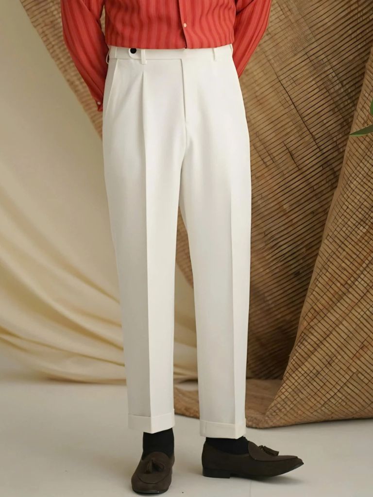 Premium Classic Elastic Trousers - Cross & Crown
