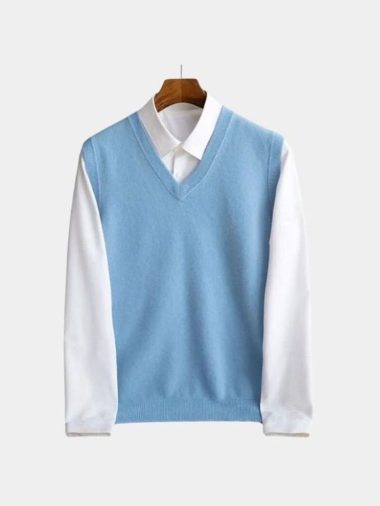 100% Merino Wool Sweater Vest - Cross & Crown