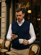 100% Merino Wool Sweater Vest - Cross & Crown