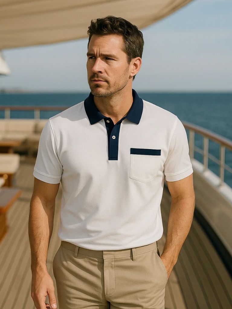 Elegant Golf Polo Shirt - Cross & Crown